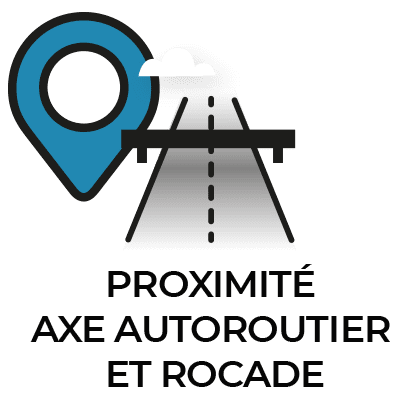 proximité axe autoroutier et rocade